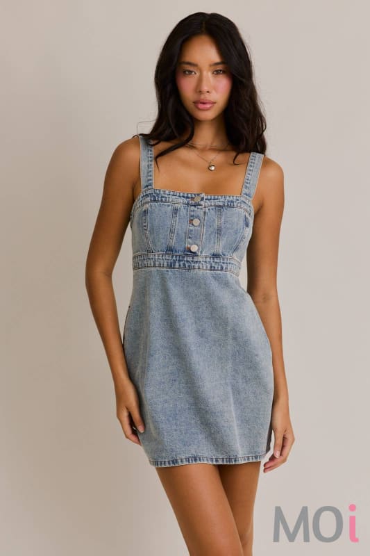 Empire Waist Denim Dress