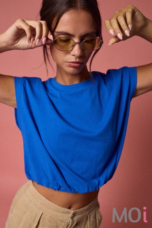 Emma Loose Fit Bubble Hem Top