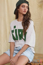 'CIAO' Graphic Jersey Boxy Crop Top