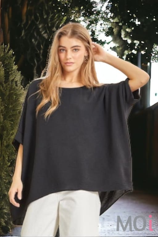Dolman Sleeve Poncho Style Top