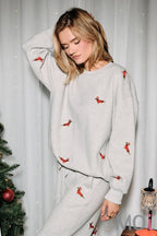 X-Mas Weenie Embroidery Sweatshirt