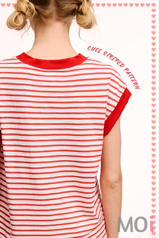 Nautical Cap Sleeve Striped Top