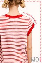 Nautical Cap Sleeve Striped Top