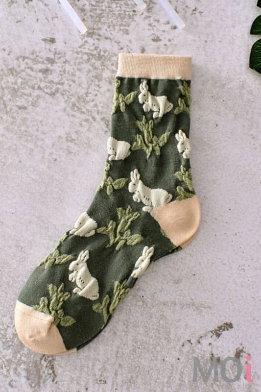 Rufia - Retro Embossed Women's Socks