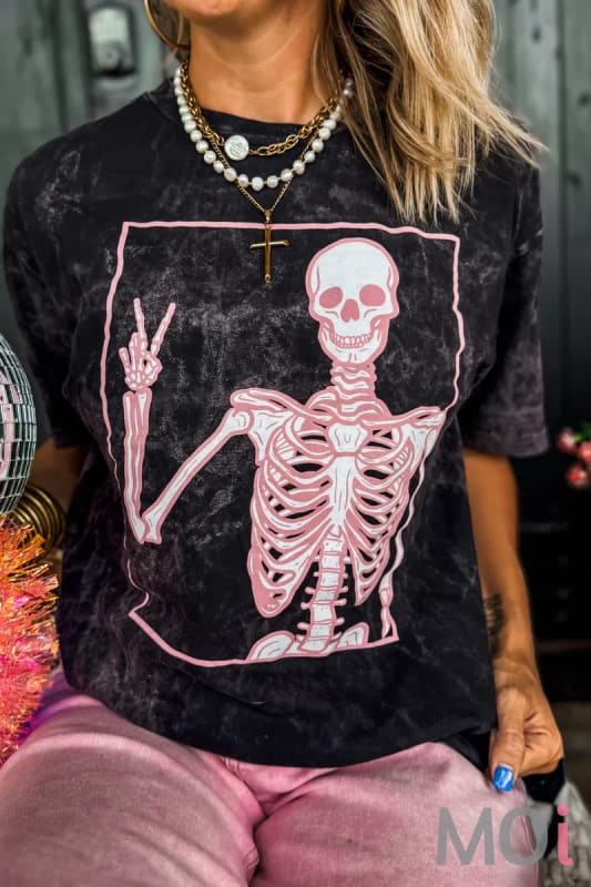 Peace Skully Mineral Wash Tee