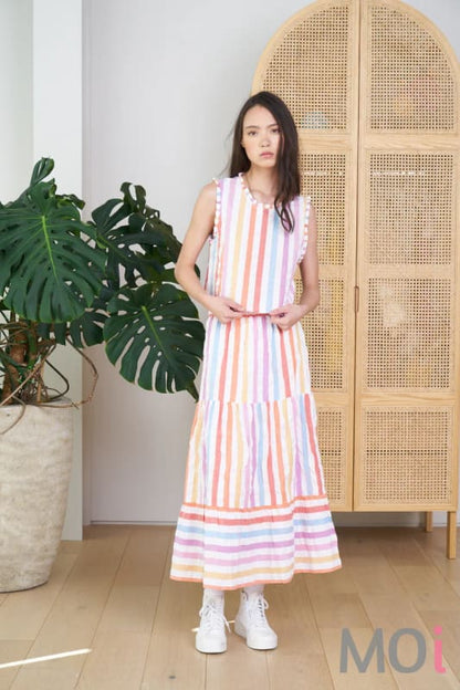 dRA LA Maya Skirt Rainbow Stripe