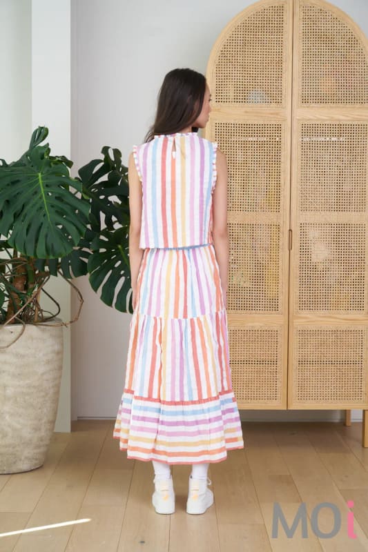 dRA LA Maya Skirt Rainbow Stripe