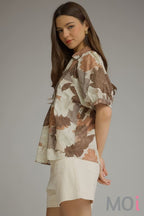 Fall Floral Blouse