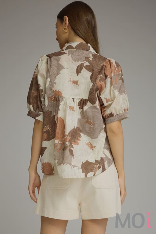 Fall Floral Blouse