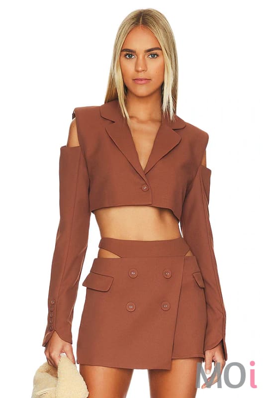 Alysa Crop Blazer Large Apparel & Accessories