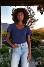 Z Supply Adrina Slub Top Indigo Dream