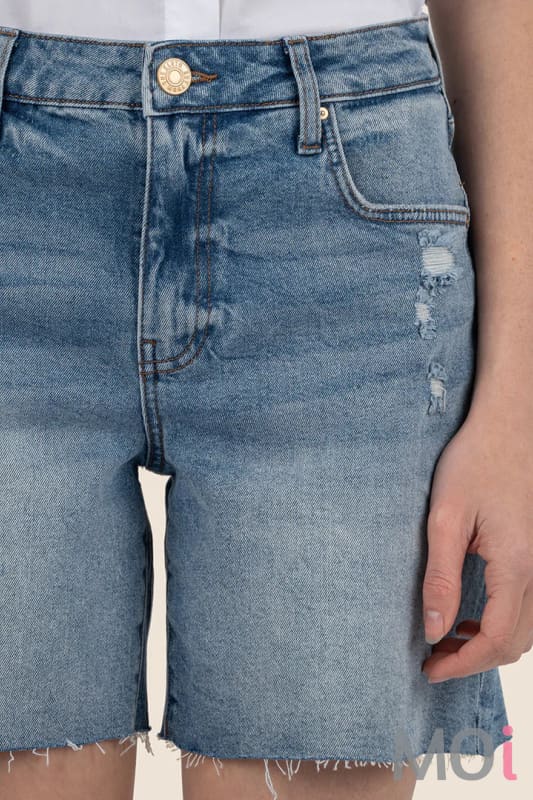 Hailey High Rise Short With Raw Hem Apparel & Accessories