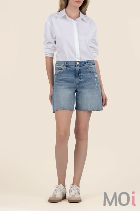 Hailey High Rise Short With Raw Hem Apparel & Accessories