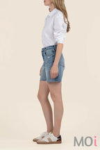Hailey High Rise Short With Raw Hem Apparel & Accessories