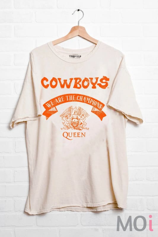 Queen OSU Cowboys Will Rock You Graphic Thrifted Tee