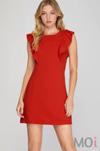 Ruffle Sleeve Dress