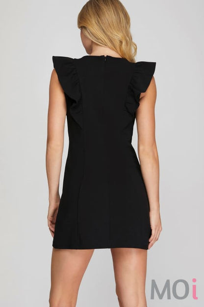 Ruffle Sleeve Dress