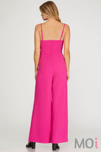 Cowl Neck Wide Leg Jumpsuit