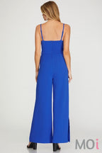 Cowl Neck Wide Leg Jumpsuit