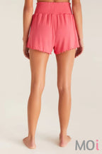 Z Supply Dawn Smocked Rib Short Watermelon