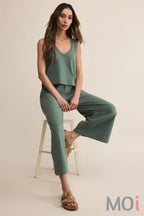 Z Supply Scout Jersey Crop Flare Pant HG