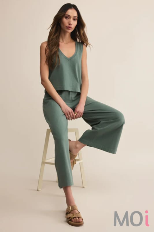 Z Supply Scout Jersey Crop Flare Pant HG