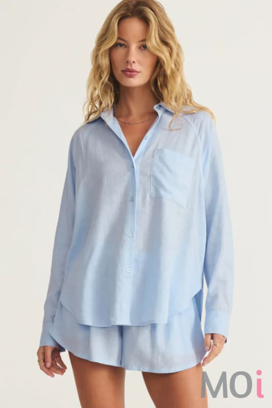 Z Supply The Perfect Linen Top Salt Water Apparel & Accessories