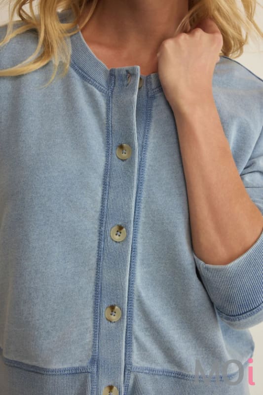Z Supply Daily Knit Denim Cardigan OAI