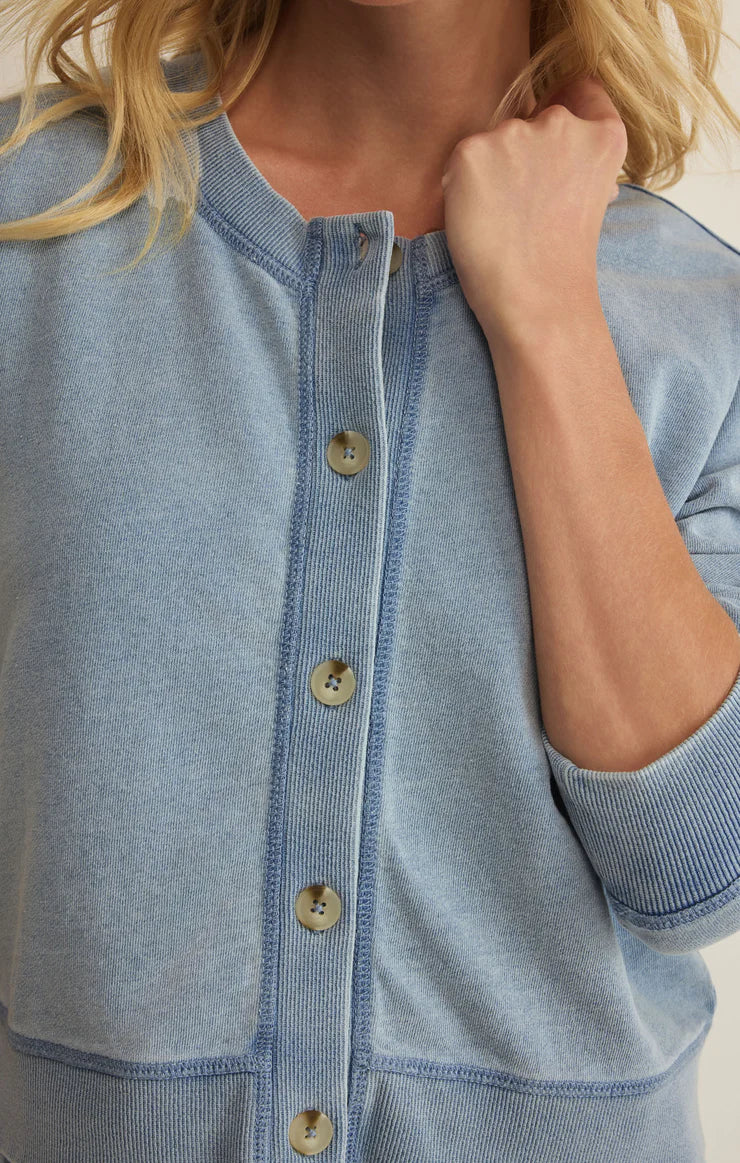 Z Supply Daily Knit Denim Cardigan OAI