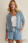 Z Supply Daily Knit Denim Cardigan OAI
