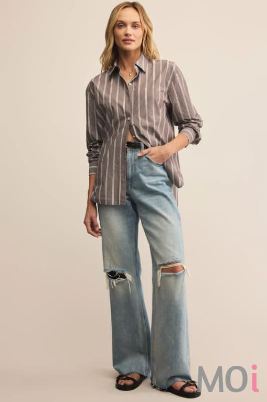 Z Supply Seaport Striped Poplin Shirt