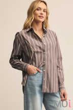 Z Supply Seaport Striped Poplin Shirt