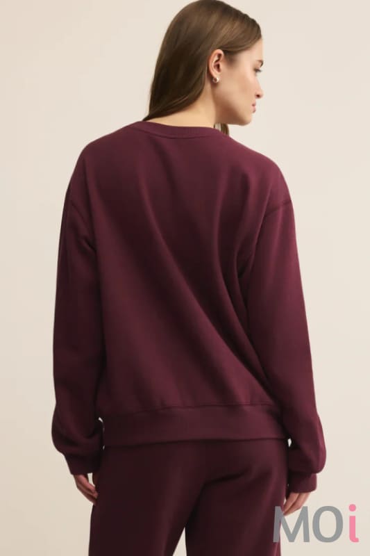 Z Supply Boyfriend Sweatshirt Merlot