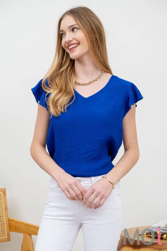 Ruffle Sleeve Blouse