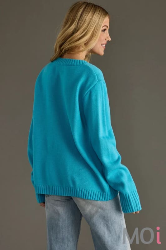 Blue Merry & Bright Sweater