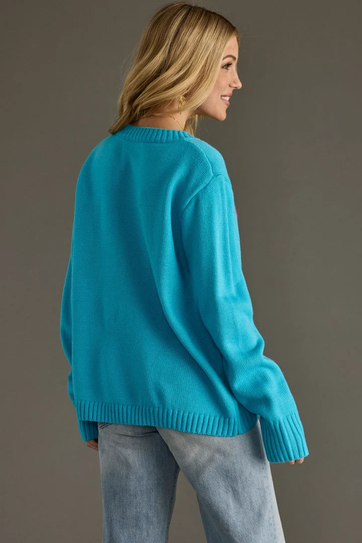 Blue Merry & Bright Sweater