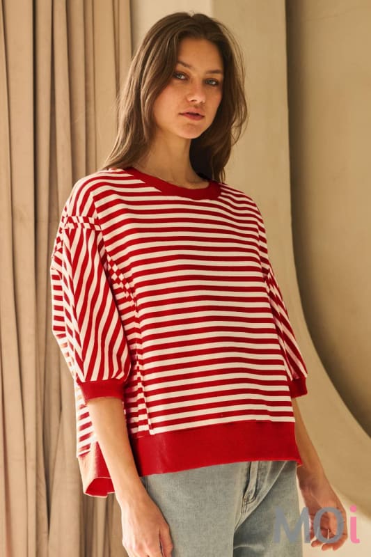 Striped Knit Top