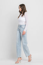 SUPER HIGH RISE BARREL LEG JEANS