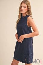 Embroidered Shift Dress