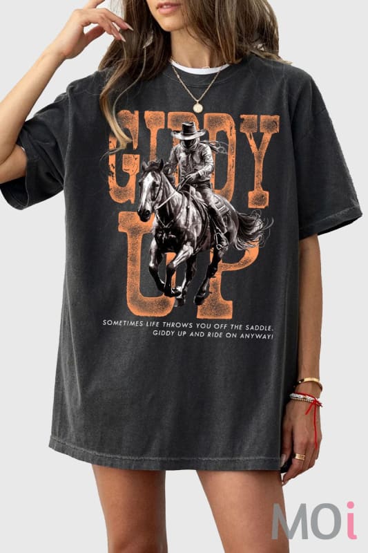 Giddy Up Oversized Mineral Graphic