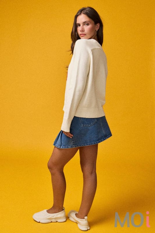 Cherry Graphic Knit Sweater