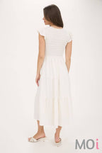 Flutter Sleeve Maxi Dress