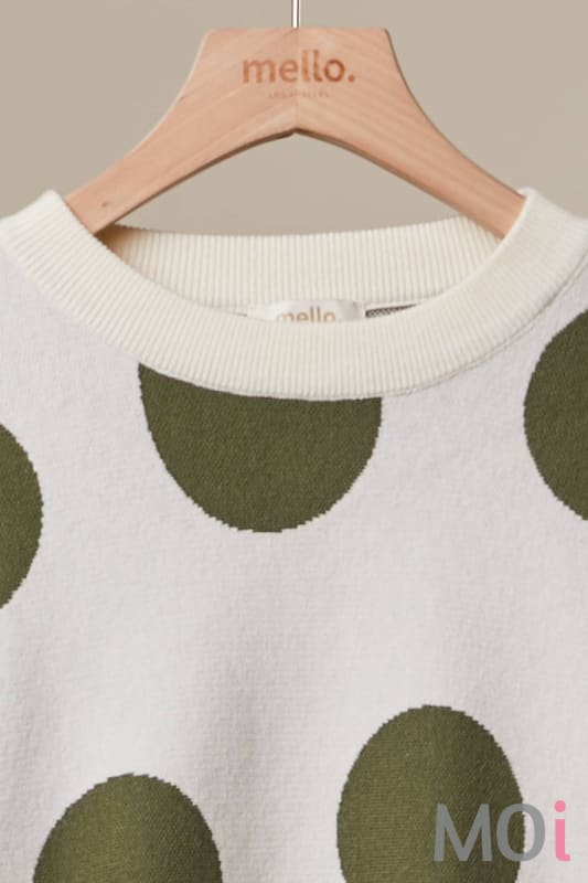 Oversized Polka Dot Knit Sweater