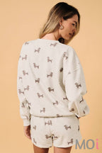 Weenie Dog All Over Print Crew Neck Sweatshirt