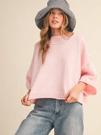 Marled Mock Neck Sweater
