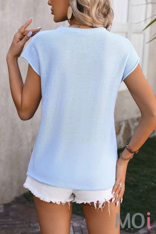 Round Neck Short Sleeve Top