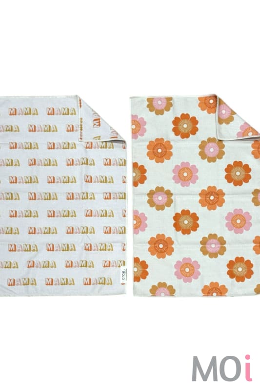 Sincere/I Love You Mama: 2 Double Sided-Hand Towels