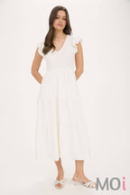 Flutter Sleeve Maxi Dress