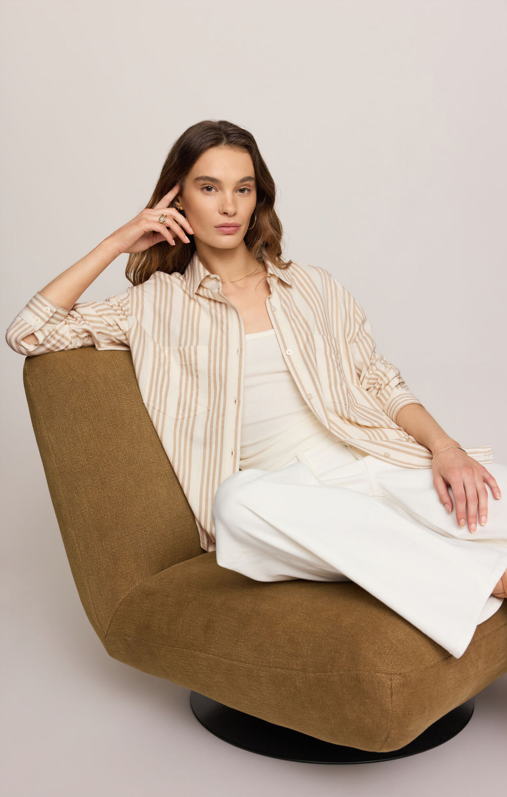 Z Supply Reese Button Up Stripe Top