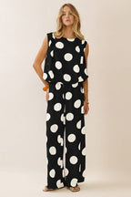Polka Dot Pintuck top